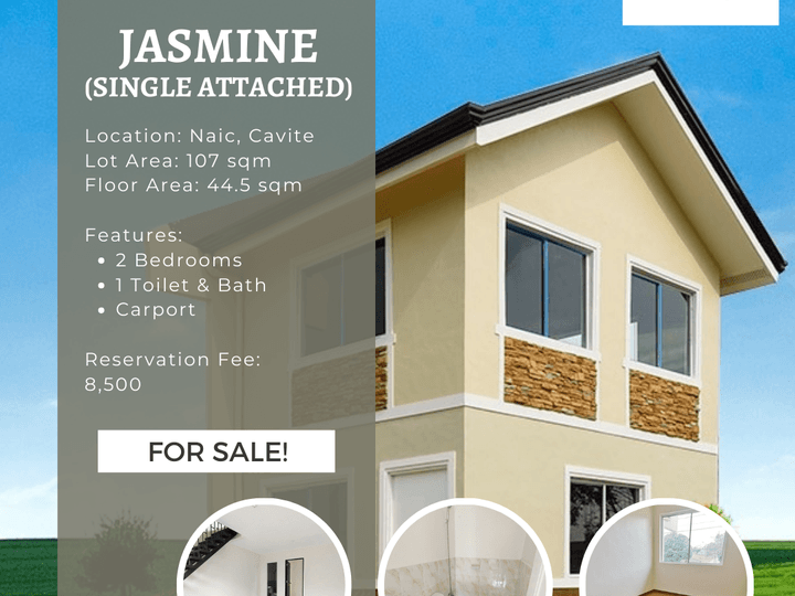 2BR Jasmine Single Attached House For Sale in Naic Cavite