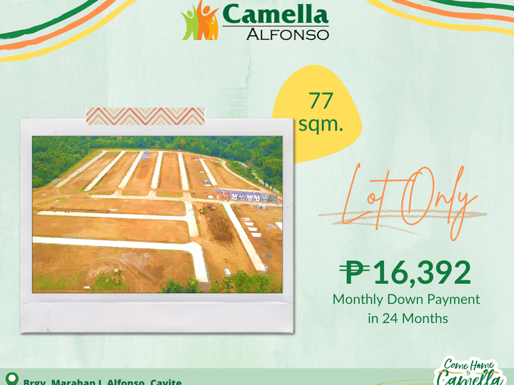 77 sqm Lot Only in Camella Alfonso