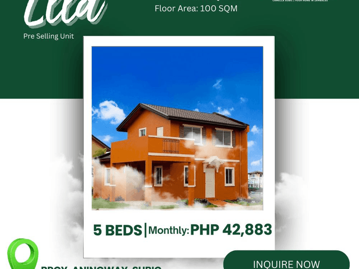 152sqm Ella 5BR 3 Bath House and Lot For Sale in Subic Zambales