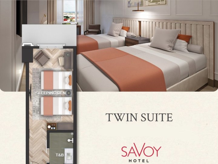 Twin Suite Condotel For Sale in Savoy Capital Town, San Fernando Pampanga