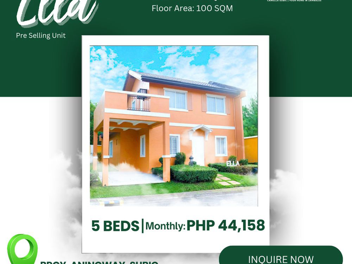 160sqm Ella 5BR 3 Bath House and Lot For Sale in Subic Zambales