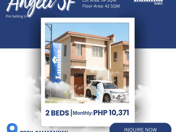 54sqm Angeli Single Firewall 2BR 1 Bath House For Sale in Subic Zambales