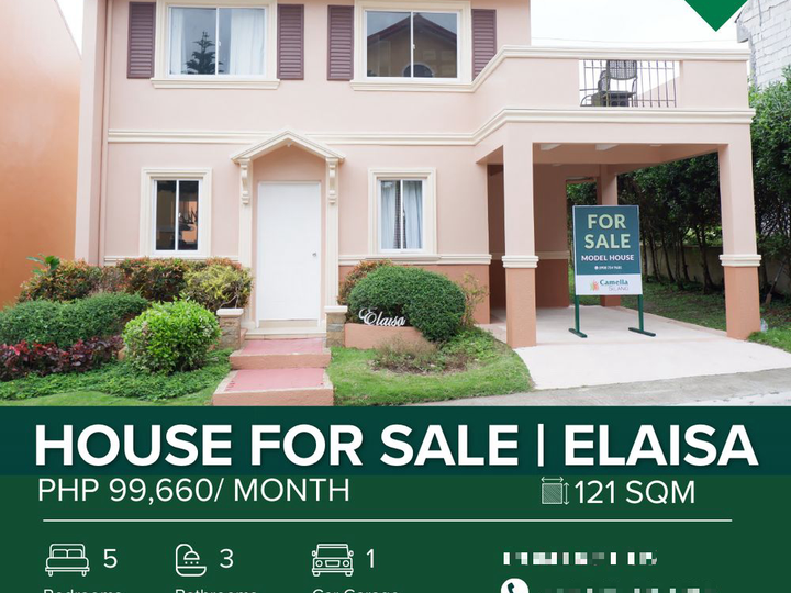 121 sqm House For Sale: Elaisa RFO in Camella Baliwag