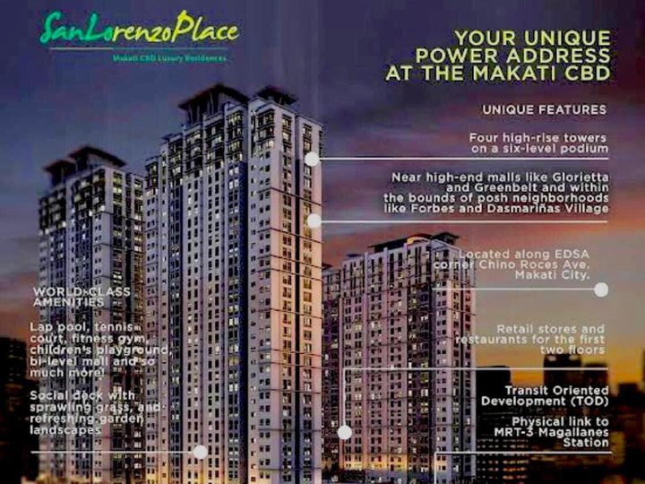 2BEDROOM CONDO IN MAKATI SAN LORENZO PLACE RENT TO OWN PET FRIENDLY NEAR AIRPORT