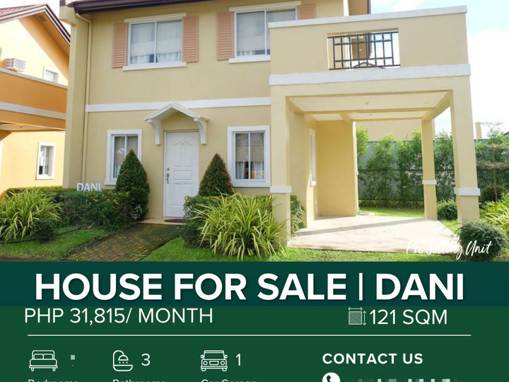 121 Sqm House For Sale: DANI Model NRFO in Camella Subic Alta