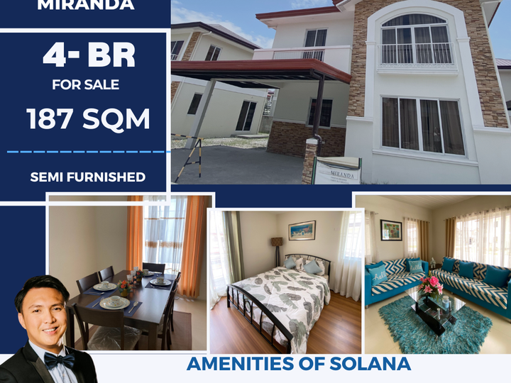 For Sale House And Lot  4-Bedroom  With 2 Carport In Solana Casa Real Pampanga