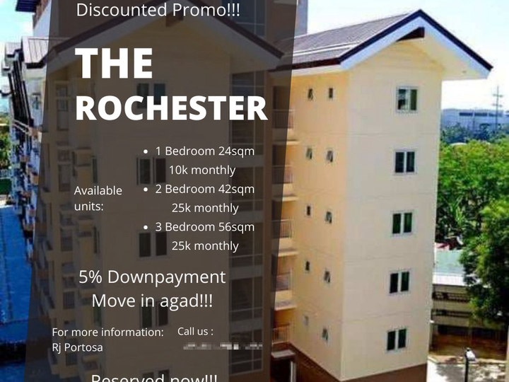 1 bedroom Rent to own condo in Pasig at Rochester Garden