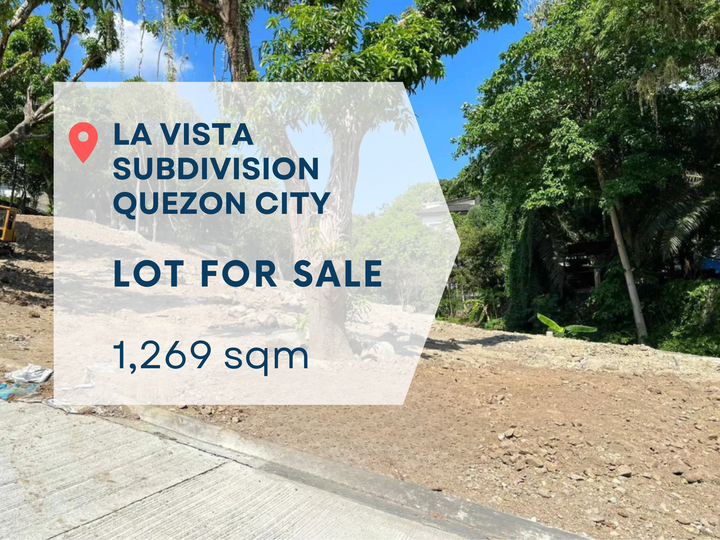 La Vista Subdivision, Quezon City Residential Lot For Sale - 1,269 sqm