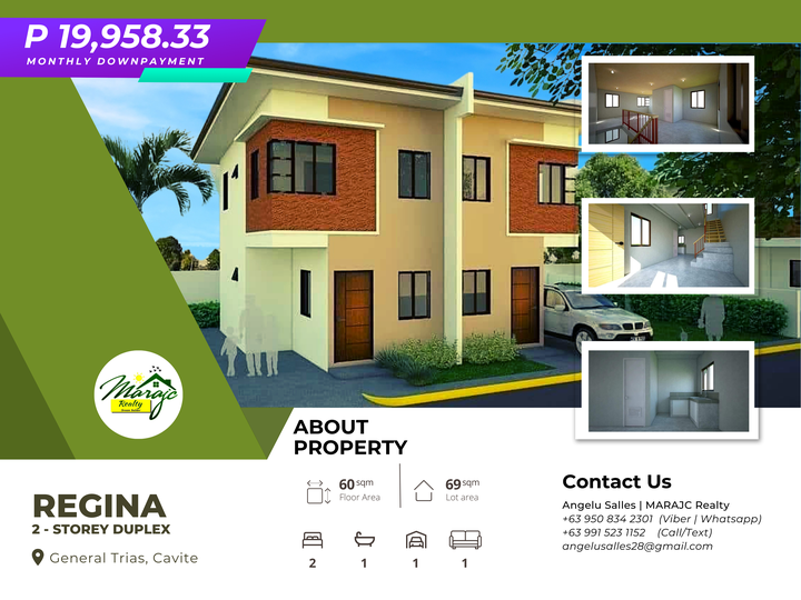 2-bedroom Duplex / Twin House For Sale in General Trias Cavite