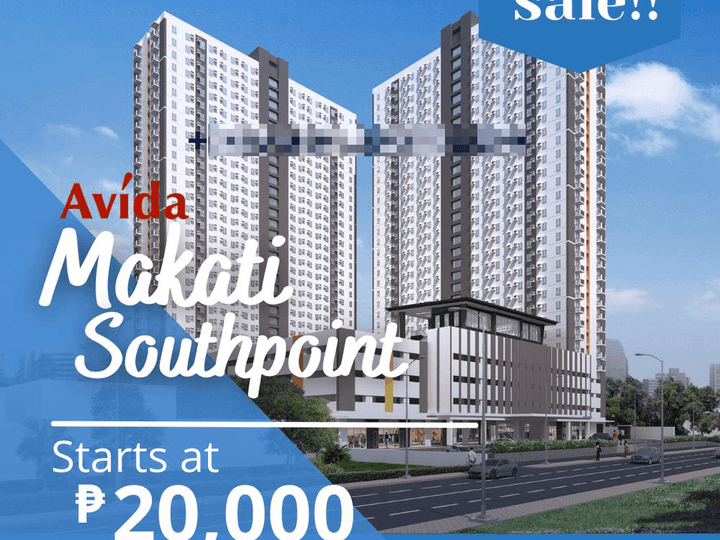 For Sale Affordable Makati 1 BR w/ Balcony in Avida Makati Southpoint