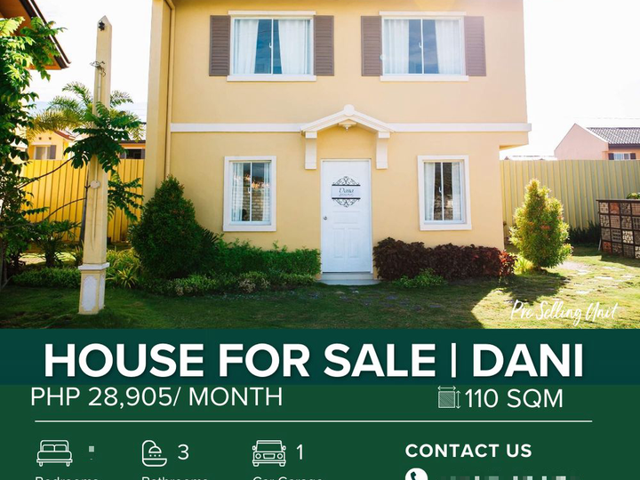 110 Sqm House For Sale: DANI Model NRFO in Camella Subic Alta