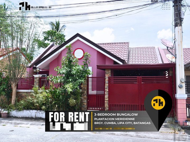 3-Bedroom Bungalow House and Lot For Rent in Lipa Batangas