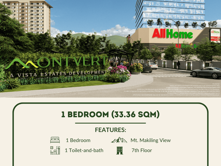 30.36 sqm 1-bedroom Condo For Sale in Santo Tomas Batangas