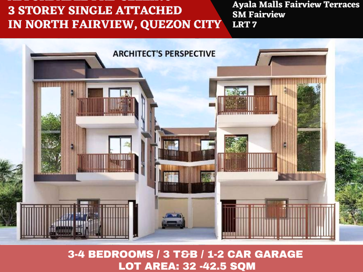 3-bedroom Single Attached House For Sale in Fairview Quezon City / QC