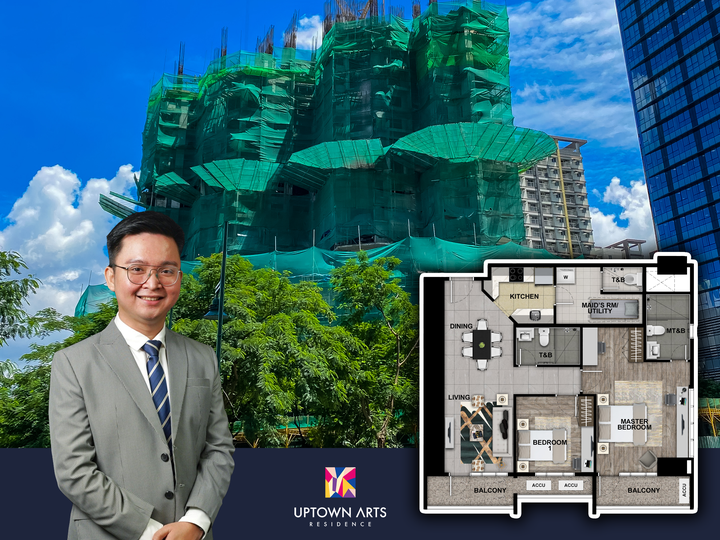98.5 sqm 2-bedroom Condo For Sale Uptown Arts Residence Fort Bonifacio