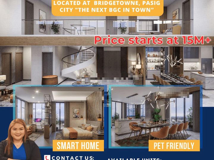 Le Pont a Pet Friendly community Pre-Selling 3BR condo with Balcony for sale at Bridgetowne Pasig