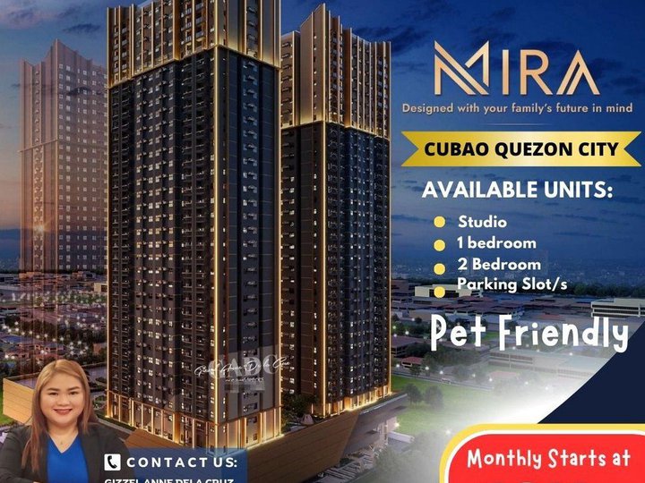 NO DP Affordable Pre-Selling 2BR condo for sale in Quezon City at Mira near Ateneo De Manila and TIP