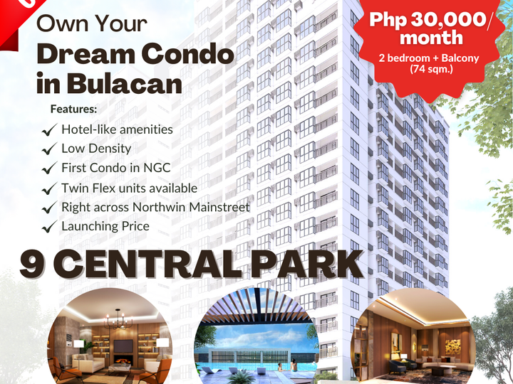 2 Bedroom Condo 9 Central Park Northwin Global City, Bulacan [Condo