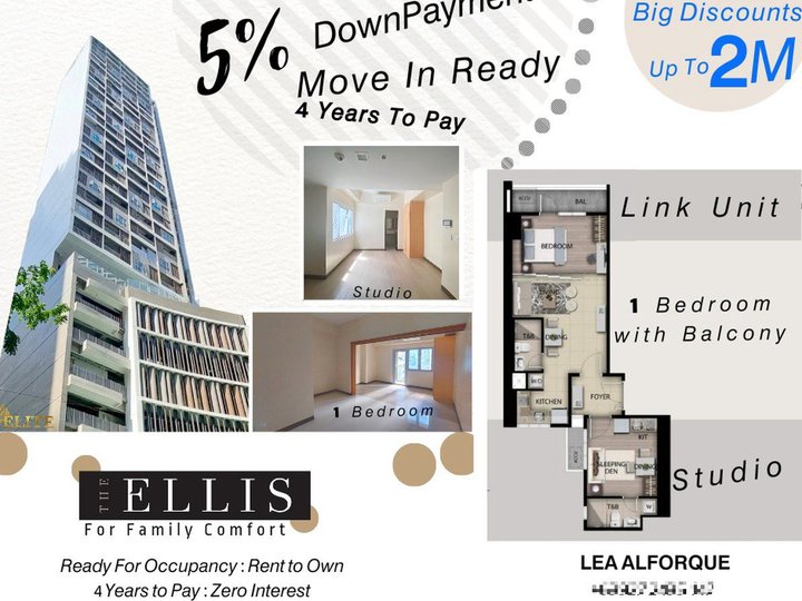 63 sqm|1Bedroom and Studio Condo | Rent to Own 4 Years to Pay