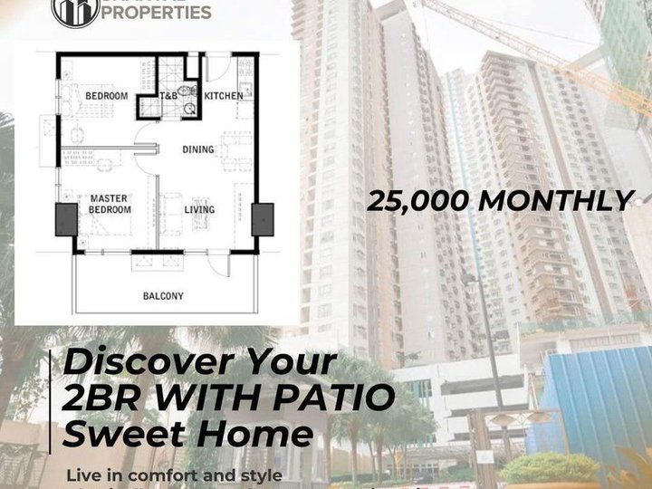 ALONG EDSA | 2BR WITH PATIO | READY FOR MOVE IN