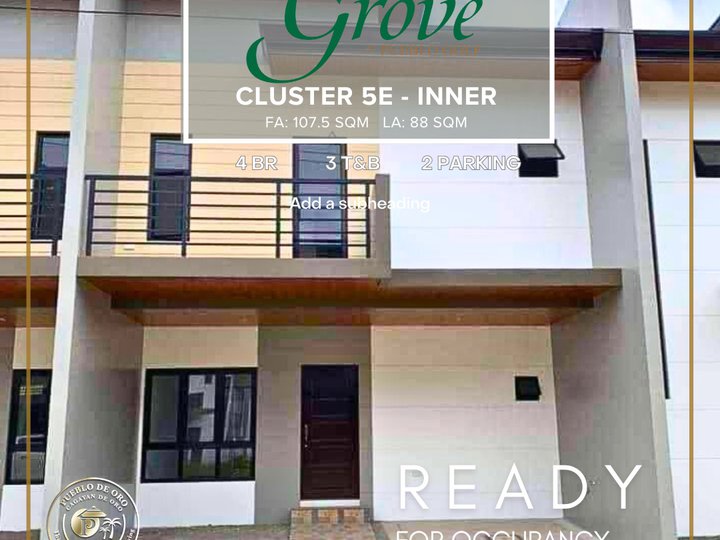 Pueblo Golf Estates 4-BR Townhouse Condo For Sale Uptown, Cagayan de Oro