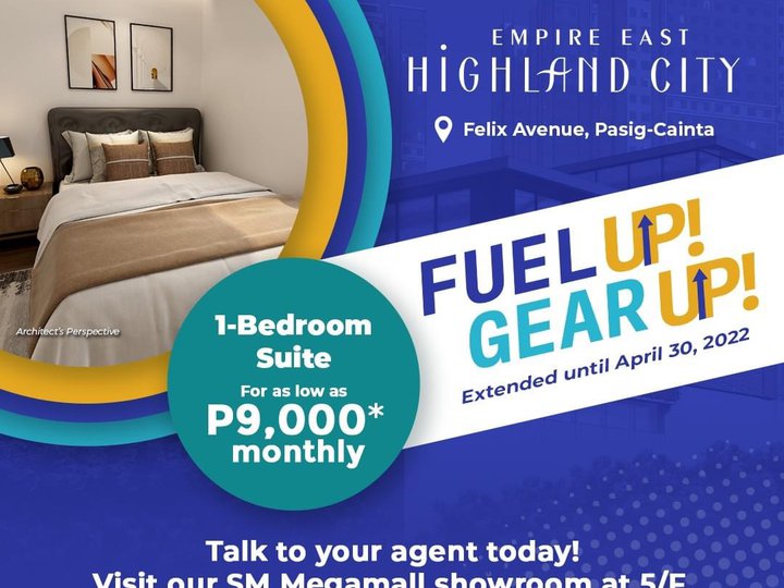 No Downpayment - 1 Bedroom Condo For Sale in Pasig City Preselling