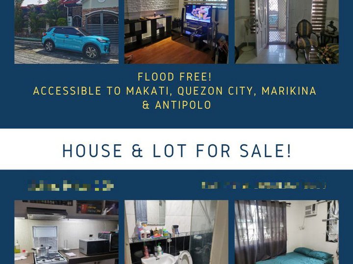 Flood Free House and Lot for Sale near Ayala Feliz and MRT Marikina Station