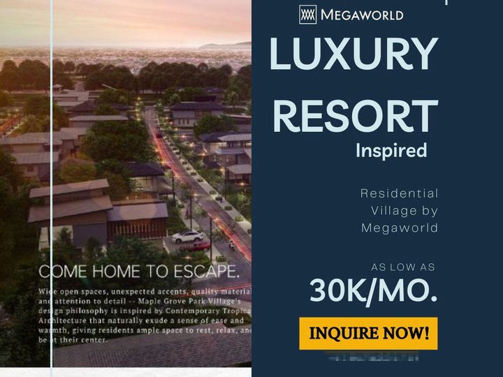300SQM. Megaworld Residential Project Cavite|Maple Grove Park Village
