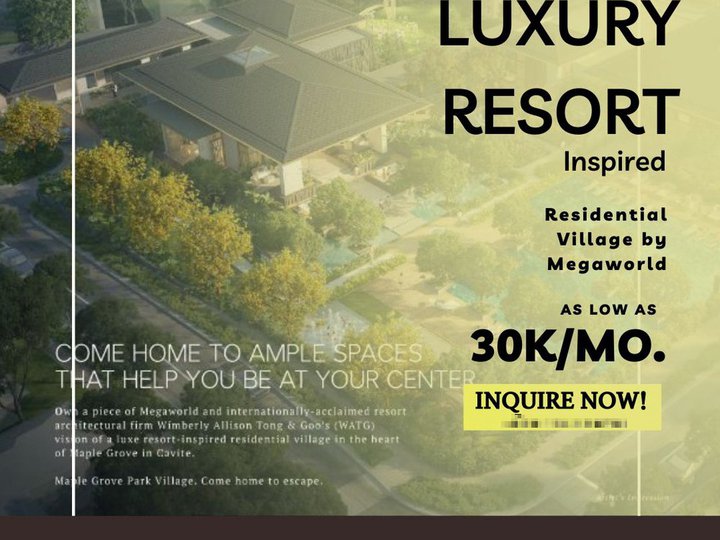 Maple Grove Park Village 300SQM. Brand New Lot in Cavite|Megaworld