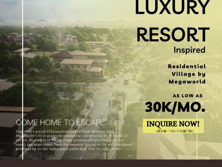 300SQM. Resort-Spa Residential Lot in Cavite|Maple Grove Park Village