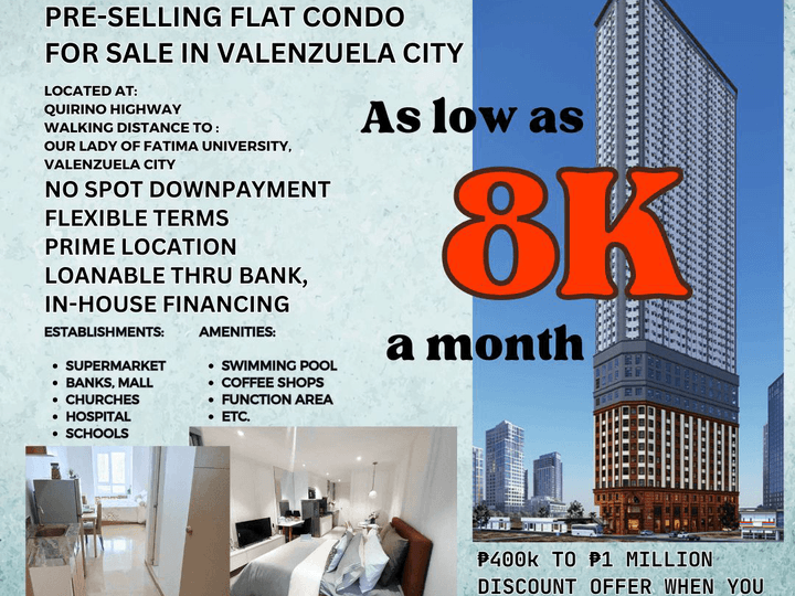 22.57 sqm 1-bedroom Condo For Sale in Valenzuela City Preselling