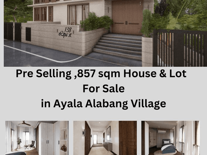 Pre Selling 857 sqm House and Lot with 5 Bedroom , For Sale in Ayala Alabang Village