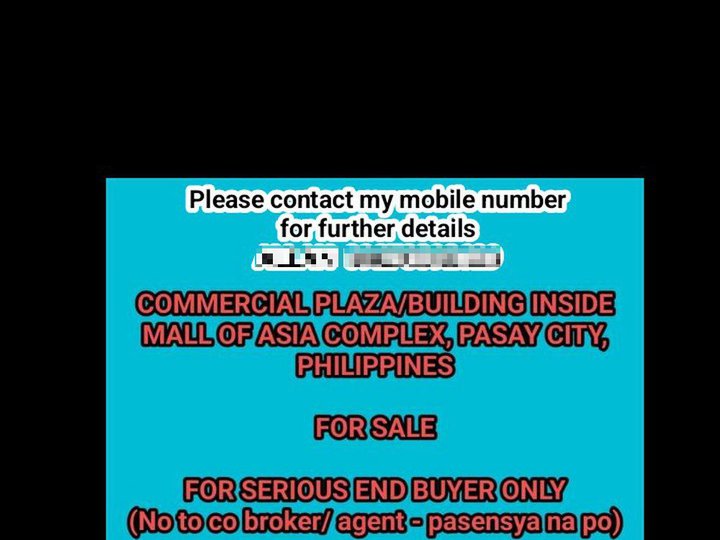 (For Sure Buyer Only) Prime Building in MOA Complex, Pasay For Sale