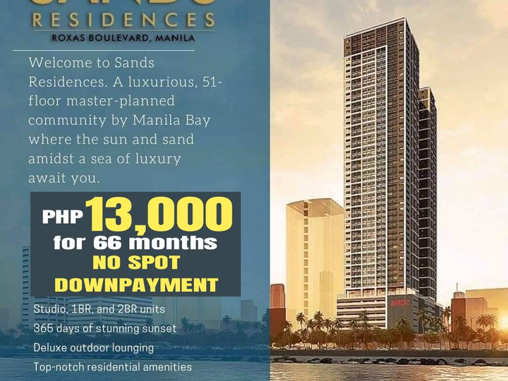 Condo in front of Manila Bay for as low as Php13K monthly