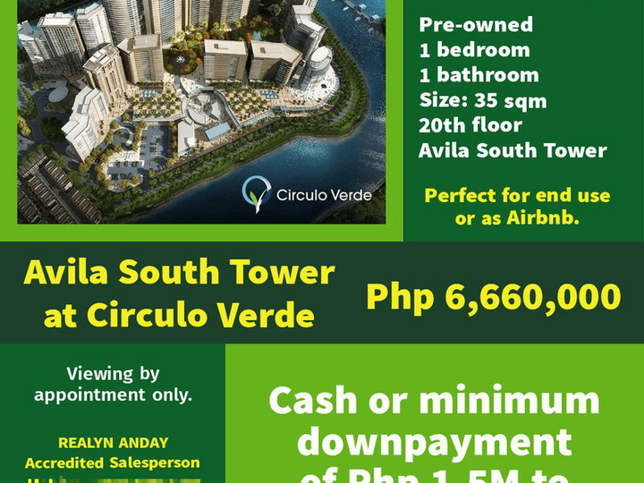 1Br Fully-furnished Condo Unit at Circulo Verde QC