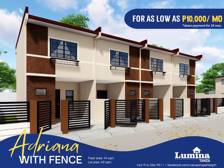 10k RF Adriana 2-BR Townhouse for Sale in Tanza, Cavite