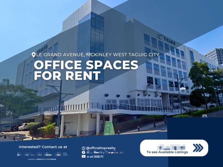 2,327.59 sqm Office Space for Rent in McKinley Hill, Taguig