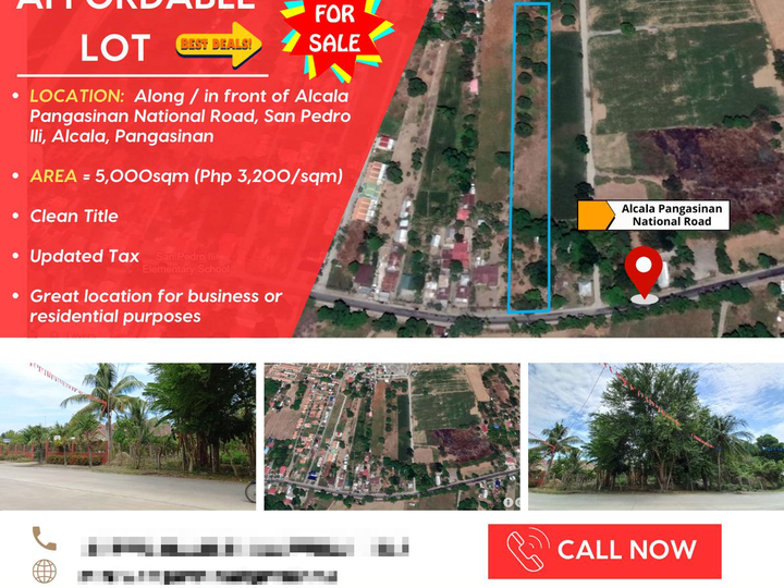 Affordable lot along/in front of Alcala Pangasinan National Highway