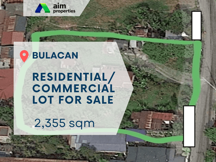 2,355 sqm Commercial/Residential Lot For Sale in Bulacan Near Bulacan International Airport