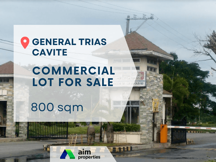 800 SQM Commercial Lot for Sale in General Trias, Cavite