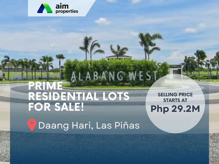 Prime Residential Lots For Sale in Alabang West Las Pinas Metro Manila