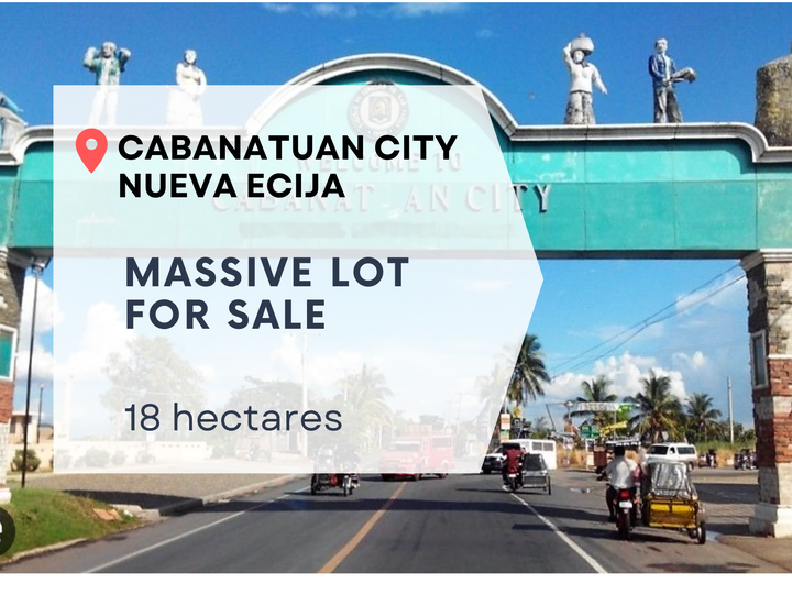 18 hectares Vacant Lot For Sale in Cabanatuan Nueva Ecija