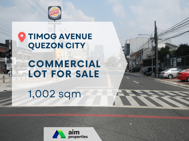 1,002 sqm Prime Commercial Lot For Sale in Timog Avenue Quezon City