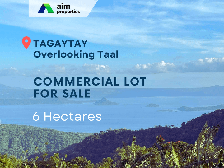 6 Hectares Overlooking Taal Lake Commercial Lot For Sale in Tagaytay Cavite