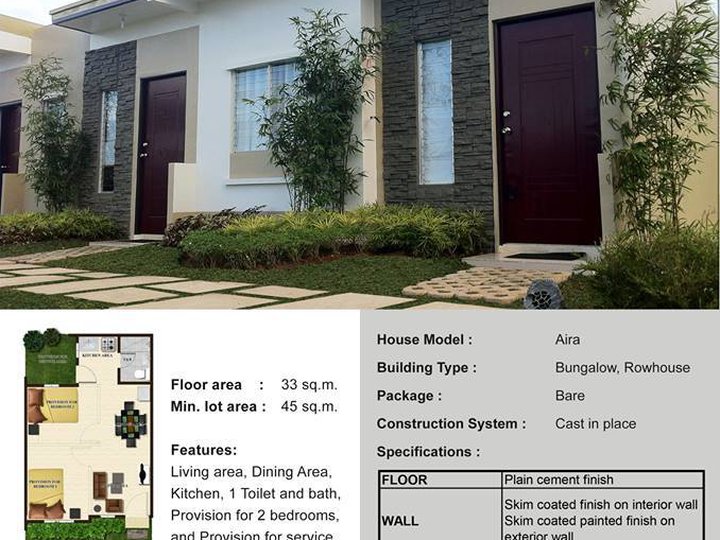 Affordable Rowhouse For Sale in Tarlac City