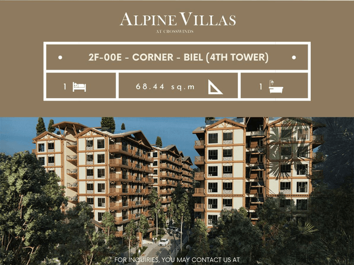 Alpine Villas - 68.44 SQ.M Preselling 1-Bedroom Unit