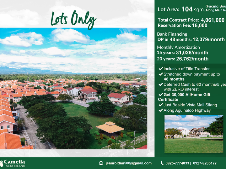 RESIDENTIAL LOT ONLY FOR SALE IN SILANG CAVITE NEAR TAGAYTAY