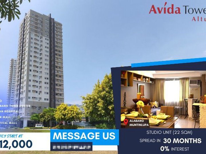Condo For Sale Studio Avida Towers Altura  Alabang Southpark District