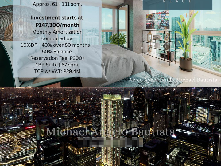131.00 sqm 3-bedroom Condo For Sale in BGC / Bonifacio Global City