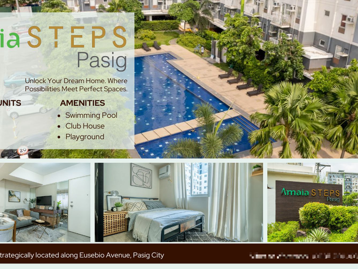Condominium Studio with Balcony For Sale in Pasig Metro Manila